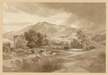 Veduta di Tivoli, con l