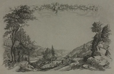 Sei vedute del Castello di Heidelberg: Copertina, Scena di caccia, 1820