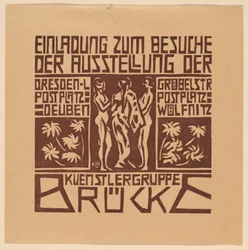 Invito a una mostra del gruppo di artisti Brücke