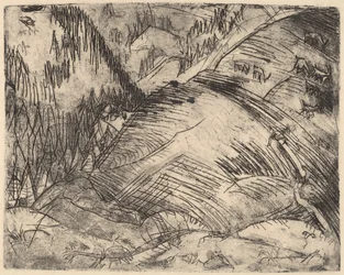 Pendio di Montagna con Capre, 1920