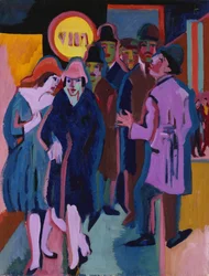 Scena di strada notturna, 1925