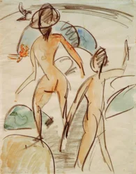 Bagnante con cappello