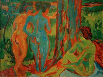 Tre nudi nel bosco
