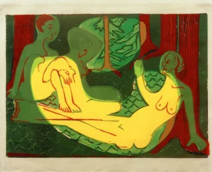 Tre nudi nel bosco