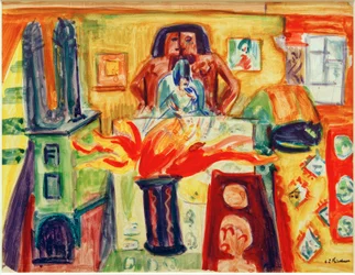 E. L. Kirchner, Interno con tulipani