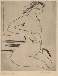 Nudo femminile seduto