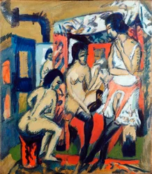 Donne nude in uno studio