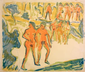 Gruppo di bagnanti