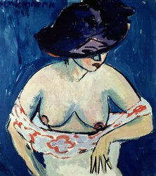 Donna semi-nuda con cappello, 1911