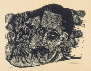 Testa del Dr. Ludwig Binswanger e bambine. 1917/18