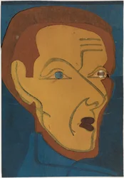 Autoritratto, xilografia a colori I