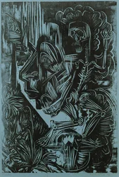 Autoritratto con la morte che danza, 1917