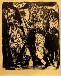Coppia di contadini danzanti