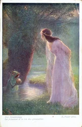 Il principe ranocchio dà alla principessa la palla d