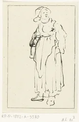 Contadina in piedi
