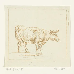 Toro in piedi, verso destra