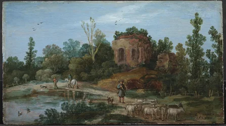 Paesaggio con rovina