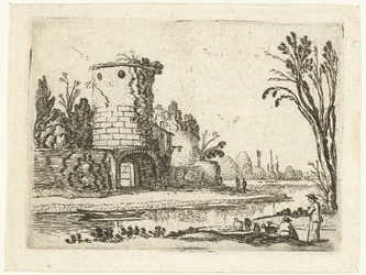 Torre rotonda con un portale