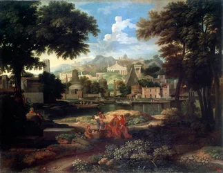 Paesaggio con Mosè salvato dal Nilo