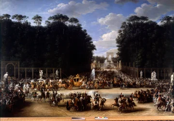 Napoleone e Maria Luisa entrano nel Giardino delle Tuileries