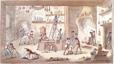 Saccheggio di una fattoria durante il periodo della Rivoluzione Francese