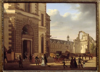 Ingresso del Museo del Louvre e rovine di Saint Louis du Louvre