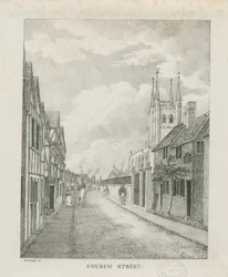 Tamworth - Church Street: litografia, nd [1796-1865]