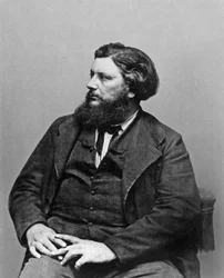 Gustave Courbet (1819-1877) pittore francese, 1865 circa, foto Etienne Carjat