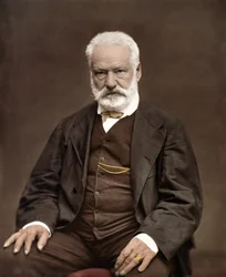 Ritratto di Victor Hugo (1802-1885), scrittore e poeta francese, colorazione su una fotografia di Etienne Carjat (1828-1906)