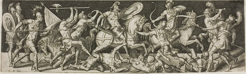Cavalleria e soldati di fanteria