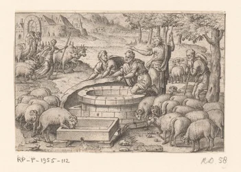 Giacobbe solleva la pietra dal pozzo