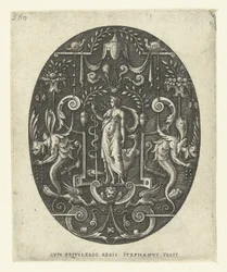 Giunone con un pavone ai suoi piedi; Ovali con divinità, circondati da grottesche (titolo della serie)