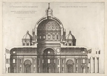 Speculum Romanae Magnificentiae: Sezione Longitudinale che Mostra l