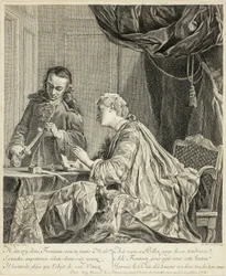 Donna che sigilla una lettera