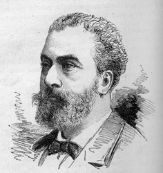 Ritratto di David Raynal (1840-1903), politico francese. Incisione di Bocour in 