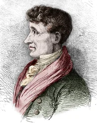 Ritratto di Joseph Joubert (1754-1824), scrittore francese. Incisione di Bocour in 