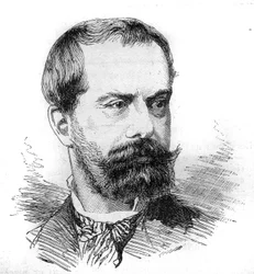 Ritratto di Paul Devès (1837-1889), avvocato e politico francese. Incisione di Bocour in 