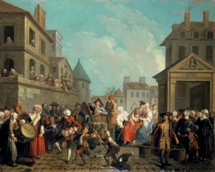 Carnevale nelle strade di Parigi, 1757