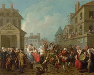 Carnevale di strada a Parigi, 1757