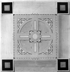 Mappa del Palazzo Municipale - E.L. Boullée