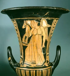 Cratere a calice del Pittore di Berkeley raffigurante uno spirito alato