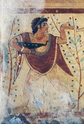 Necropoli etrusche, Tomba dei Leopardi, (dettaglio)