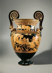 Italia, Lazio, Civita Castellana, Falerii, Cratere a volute (vaso usato per mescolare vino e acqua)