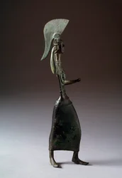 La dea etrusca Menerva (Menrva) - Scultura in bronzo, 440-420 a.C.