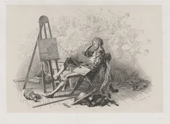 Mattina dopo il ballo in maschera: Emil Theodor Richter al suo cavalletto