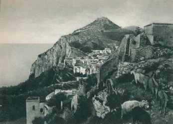 Veduta del mare con Monte Solaro, Capri, Italia, 1927