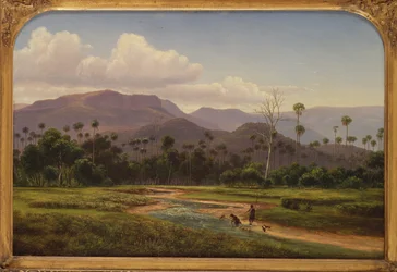 Paesaggio montano vicino a Jamboroo, Victoria, XIX secolo
