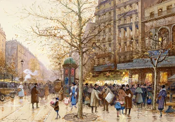 Una scena di strada a Parigi