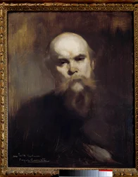 Ritratto del poeta francese Paul Verlaine (1844-1896)