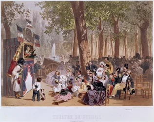 Il Teatro Guignol sugli Champs Elysees, 1856